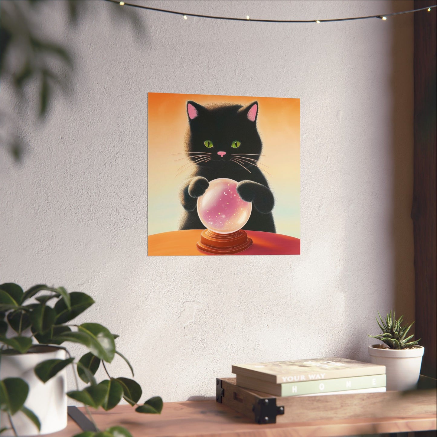 Fortune Telling Cat - Fine Art Print - Whimsical Animals - Posters - Art for Cat Lovers - Wall Art