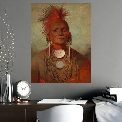 Iowa Medicine Man Portrait - George Catlin - Fine Art Poster