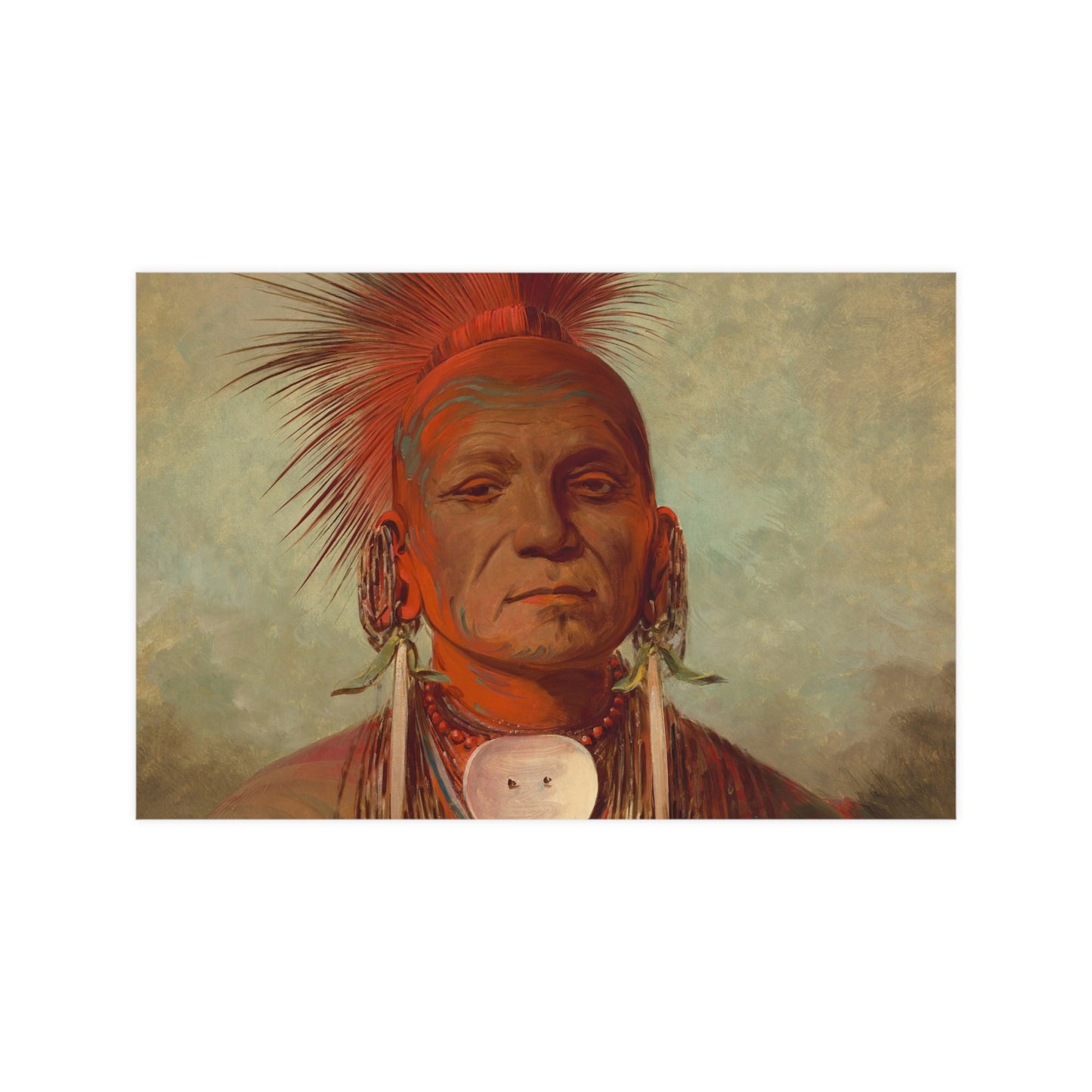 Iowa Medicine Man Portrait - George Catlin - Fine Art Poster
