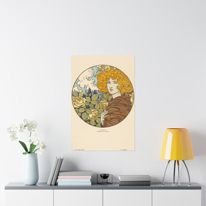 Jealousy - Classic Art - Fine Art Print - Vintage Floral Art Print - Matte Vertical Poster - Art Noveau Posters