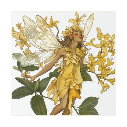 Honeysuckle Blossom - Flowers & Fairies Collection - Wall Art on Canvas