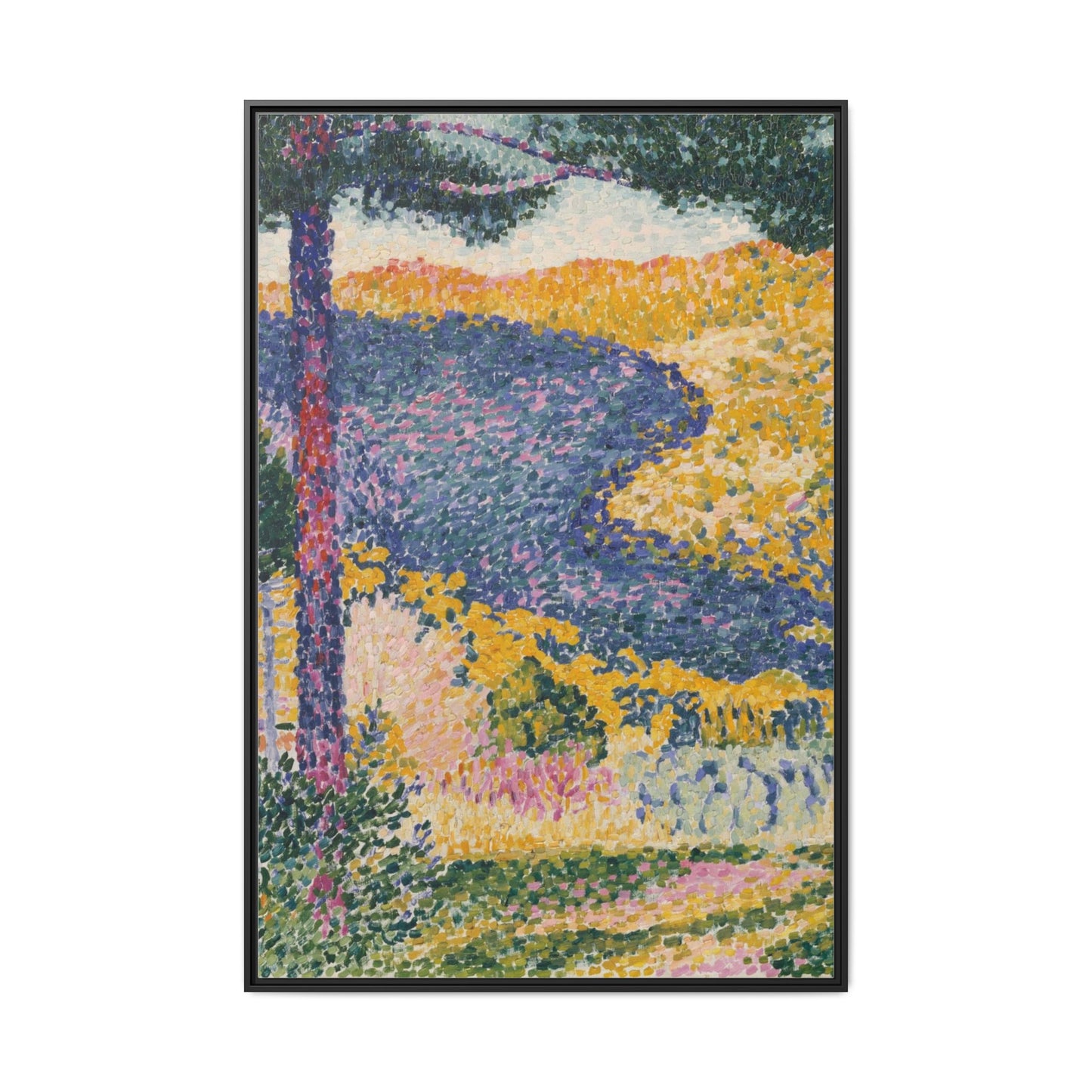 Valley with Fir Shade on the Mountain - Museum Collection - Framed Canvas Print