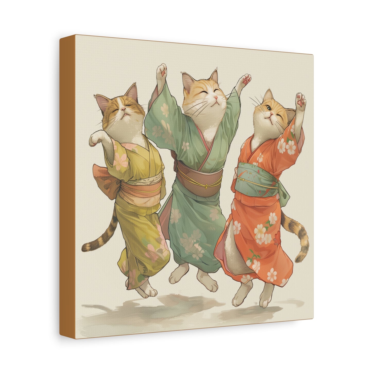 Cheery Cats Prancing - Wall Art Canvas - Home Décor