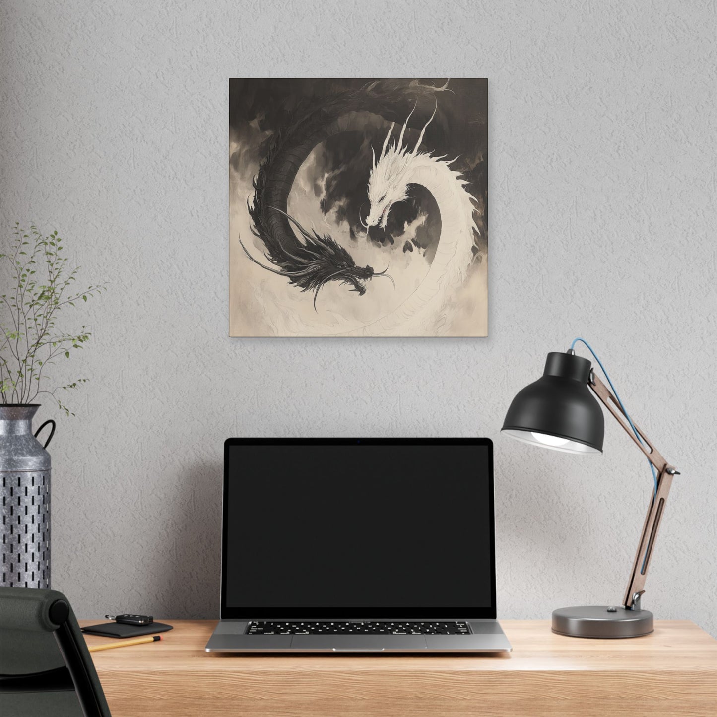 Yin & Yang - Dragon Art Collection -  Fine Art Print on Canvas
