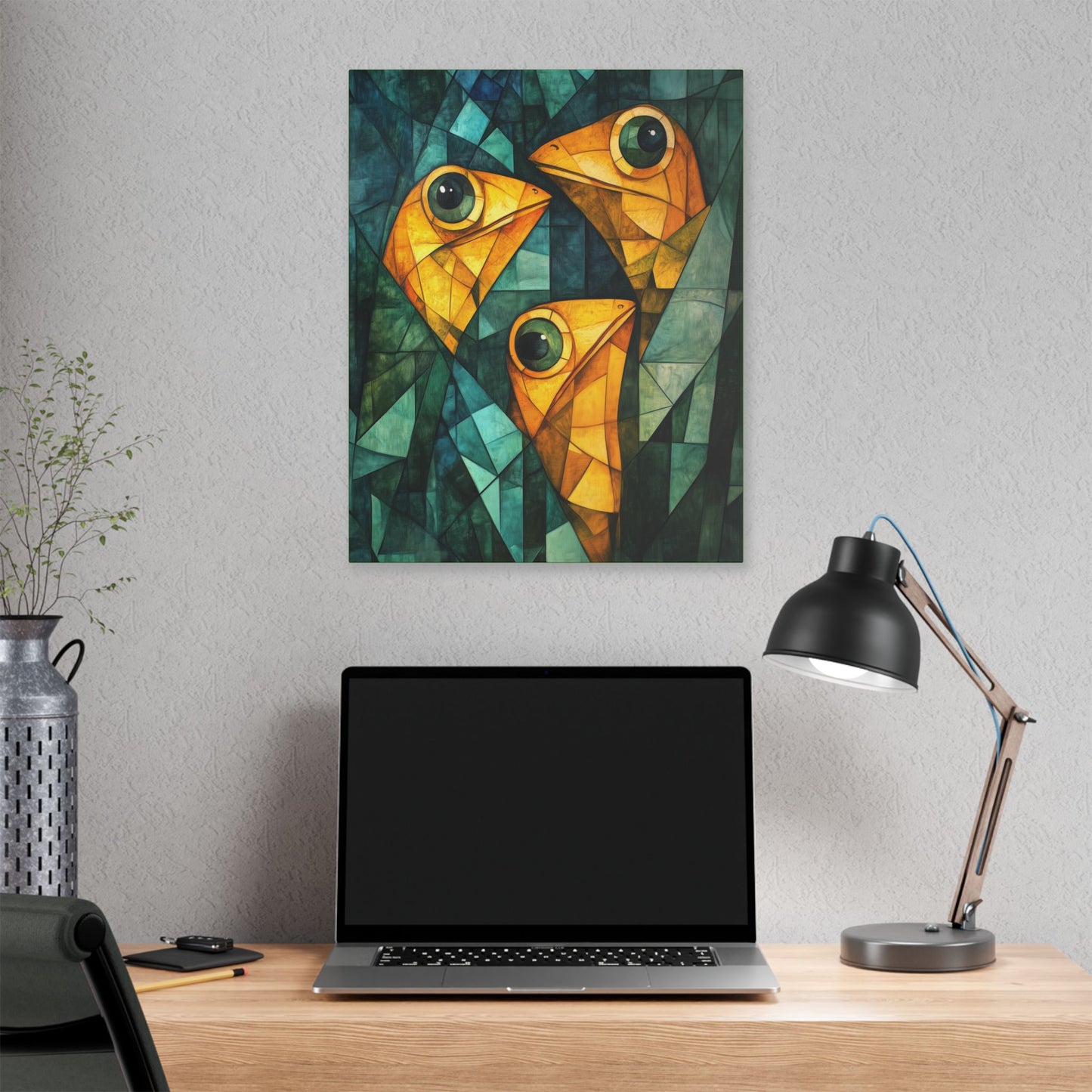 If We Don't Move Maybe They Won't See Us - Garden Friends - Fine Art Print on Canvas
