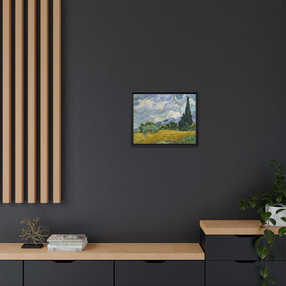 Van Gogh - Wheat Field with Cypresses - Museum Collection - Framed Canvas Print