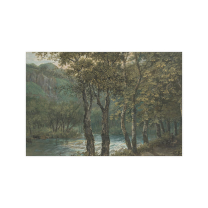 Sunlight Through Trees River Sihl - Forest Landscape Fine Art Poster