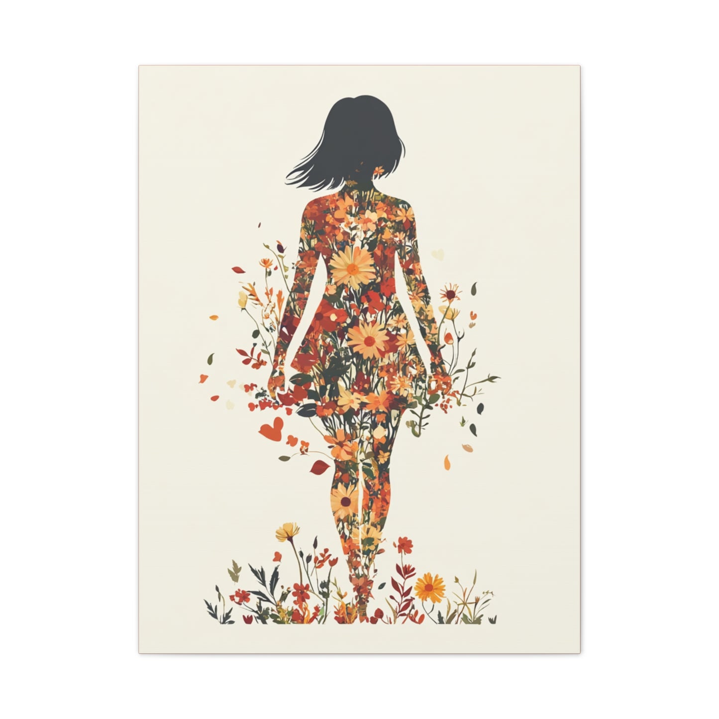 You Belong Among the Wildflowers  - Flower Girl - Print on Canvas