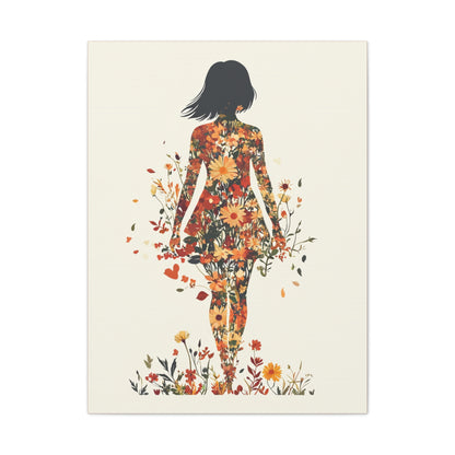 You Belong Among the Wildflowers  - Flower Girl - Print on Canvas