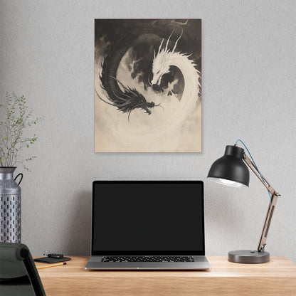 Yin & Yang - Dragon Art Collection -  Fine Art Print on Canvas