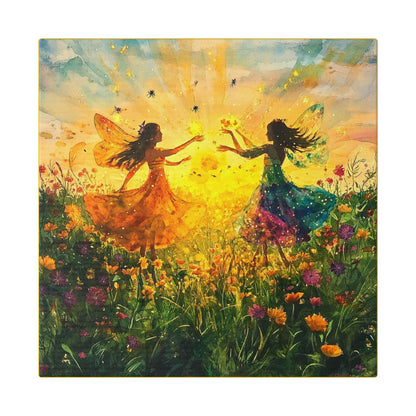 Waking the Sun - Fairies & Flowers Collection - Wall Art - on Canvas