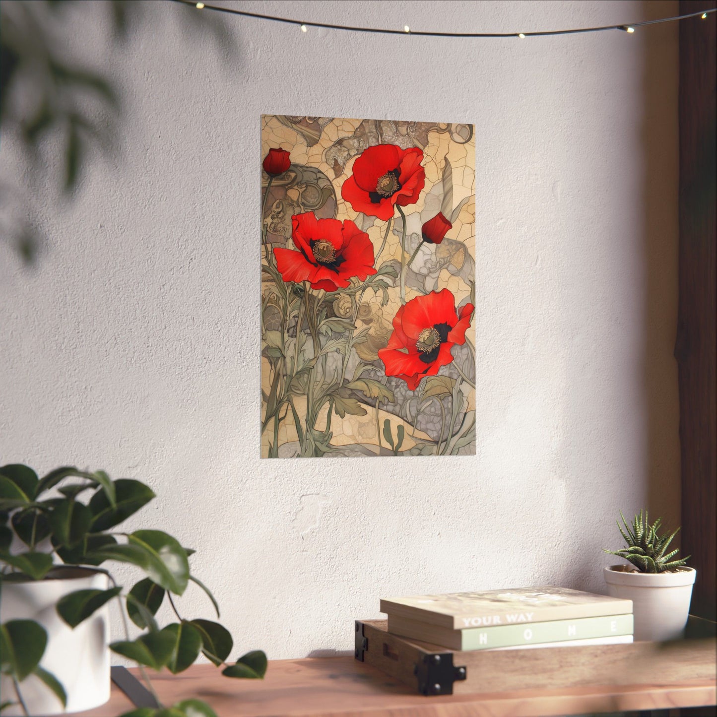 Pretty Poppy Fine Art Print - Floral Matte Vertical Poster – Artwork for Home Décor