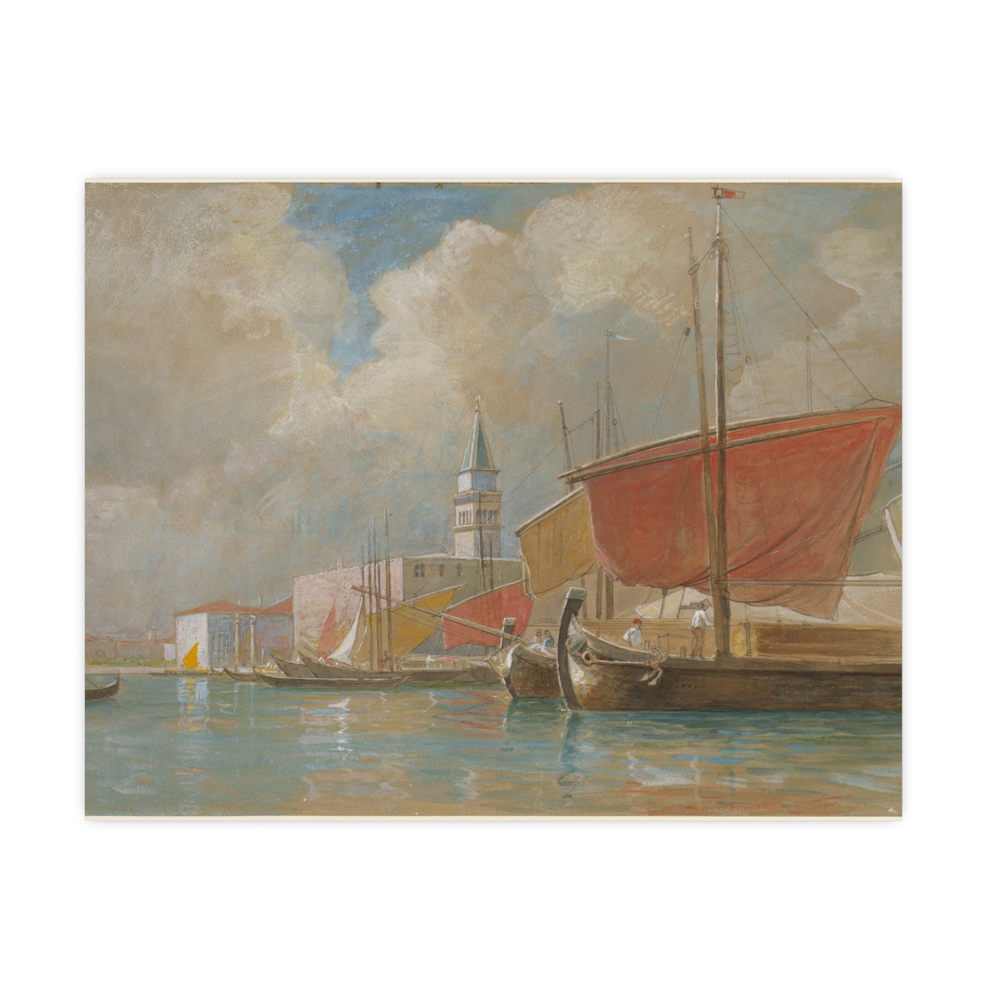 Shipping Along the Molo Venice - Canaletto Fine Art Poster