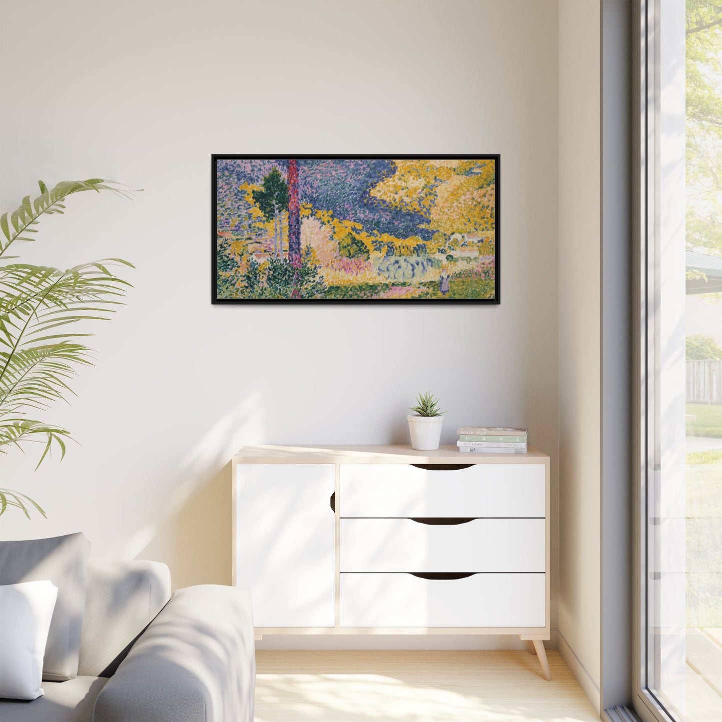 Valley with Fir Shade on the Mountain - Museum Collection - Framed Canvas Print