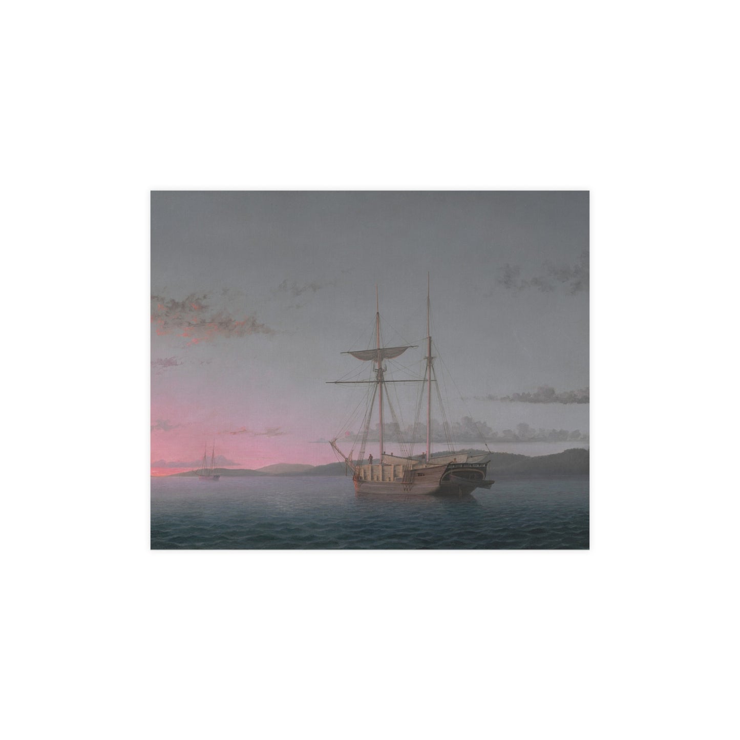 Lumber Schooners at Evening Penobscot Bay - Maritime Fine Art Poster