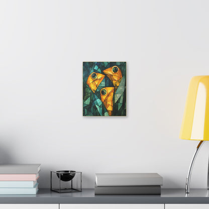 If We Don't Move Maybe They Won't See Us - Garden Friends - Fine Art Print on Canvas