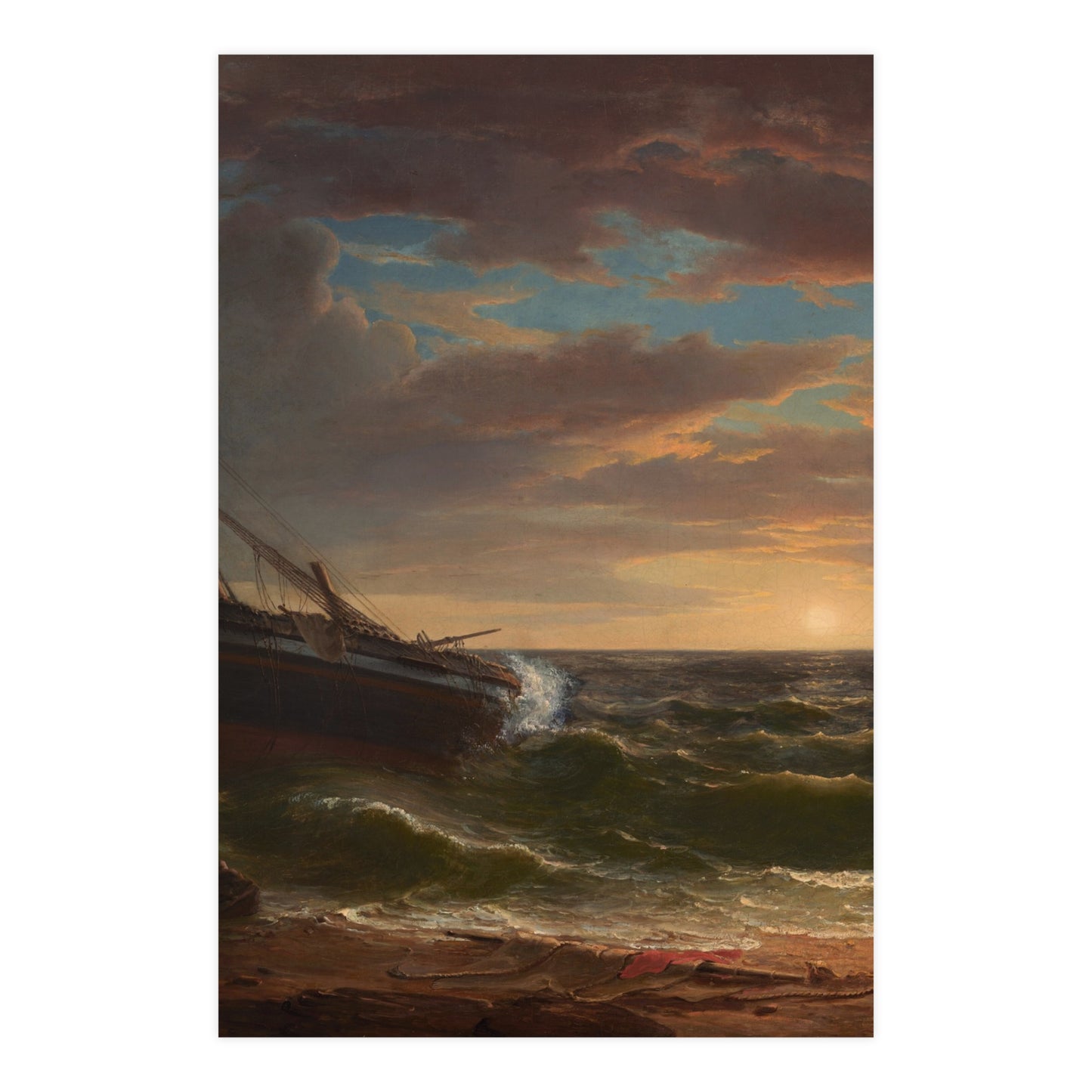 The Stranded Ship - Maritime Drama Fine Art Poster