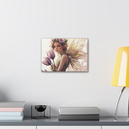 Tuesdays are for Tulips - Flowers & Fairies Collection - Fine Art Print on Canvas