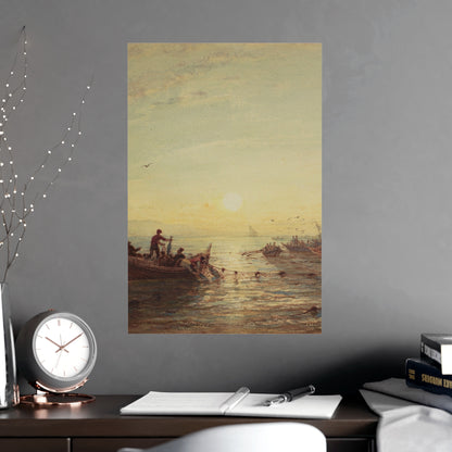 Tuna Fishing at Sunrise Marseilles - Maritime Fine Art Poster