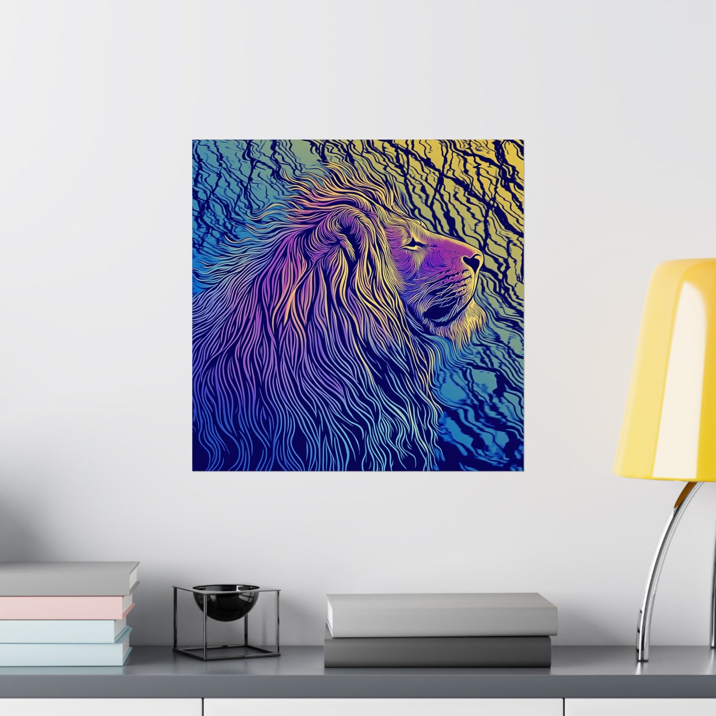 Lion Heart - Fine Art Print - Whimsical Animals - Nature Posters - Vibrant Wall Art for Animal Lovers