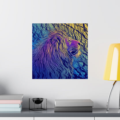 Lion Heart - Fine Art Print - Whimsical Animals - Nature Posters - Vibrant Wall Art for Animal Lovers