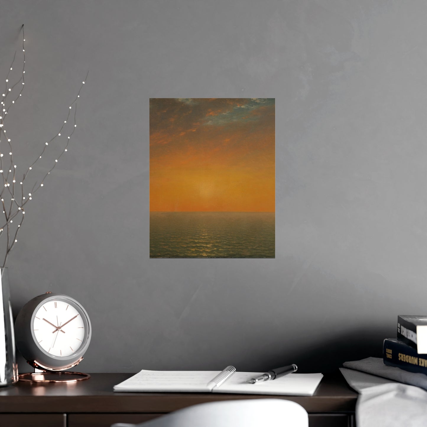 John Frederick Kensett : Sunset on the Sea (1872) - Museum Collection - Fine Art Print