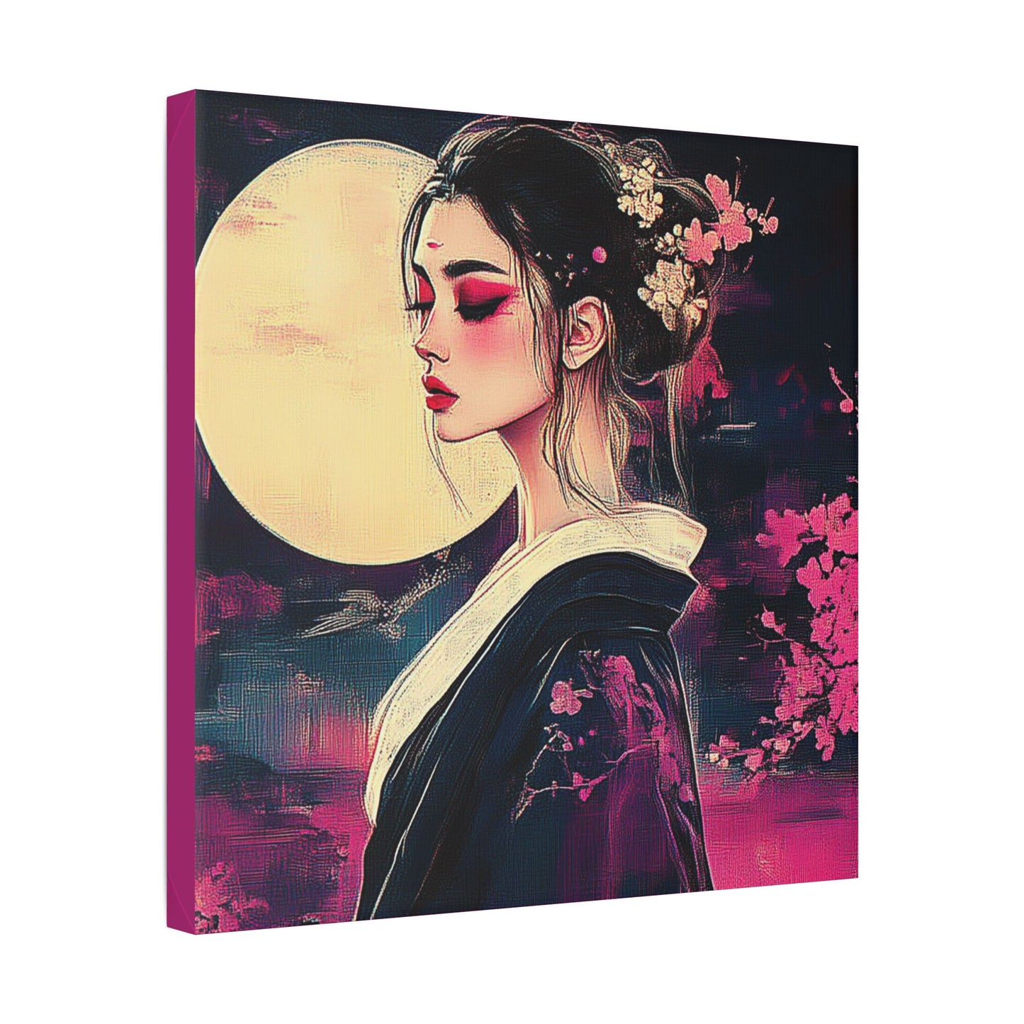 Magenta Moon - Fine Art Print on Canvas