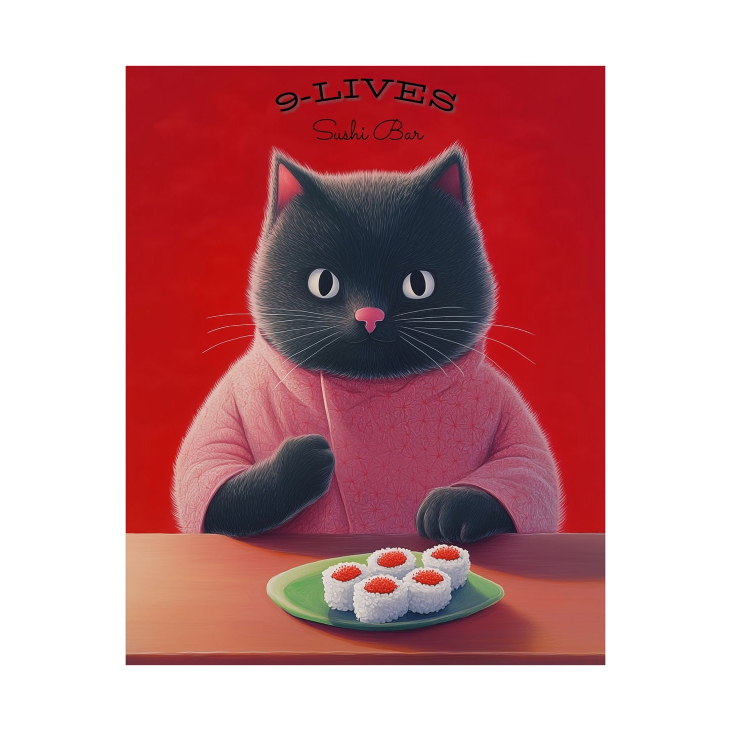9 Lives Sushi Bar Art Print - Matte Vertical Posters