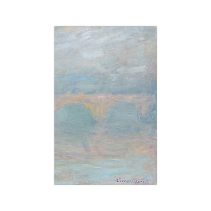 Waterloo Bridge London at Sunset - Monet Fine Art Poster