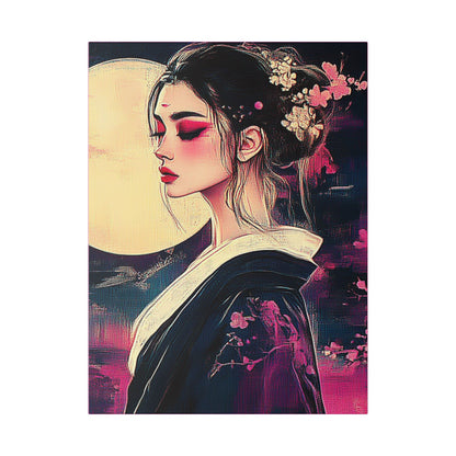 Magenta Moon - Fine Art Print on Canvas