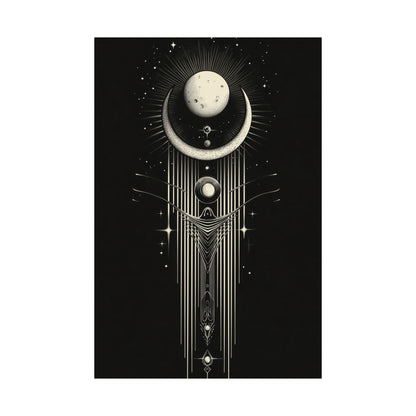 Guided by the Moon - Fine Art Print - Cosmic Poster - Celestial Wall Art - Astronomy Lovers - Space - Ethereal