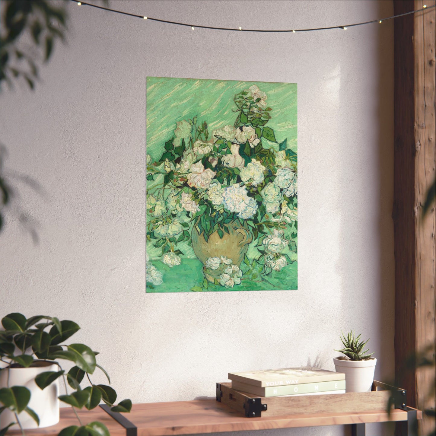 White Roses Painting - Fine Art Prints - Vintage Painting Prints - Elegant Floral - Matte Vertical Poster - White Roses Art Print