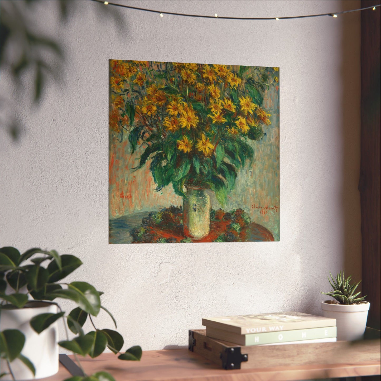 Claude Monet - Jerusalem Artichokes Painting - Fine Art Print - Vertical Poster - Floral Art Décor