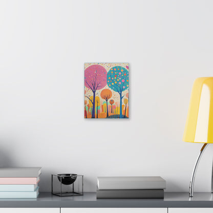 Happy Polka Dot Trees - Delight in Nature Series - Fine Art Print on Canvas