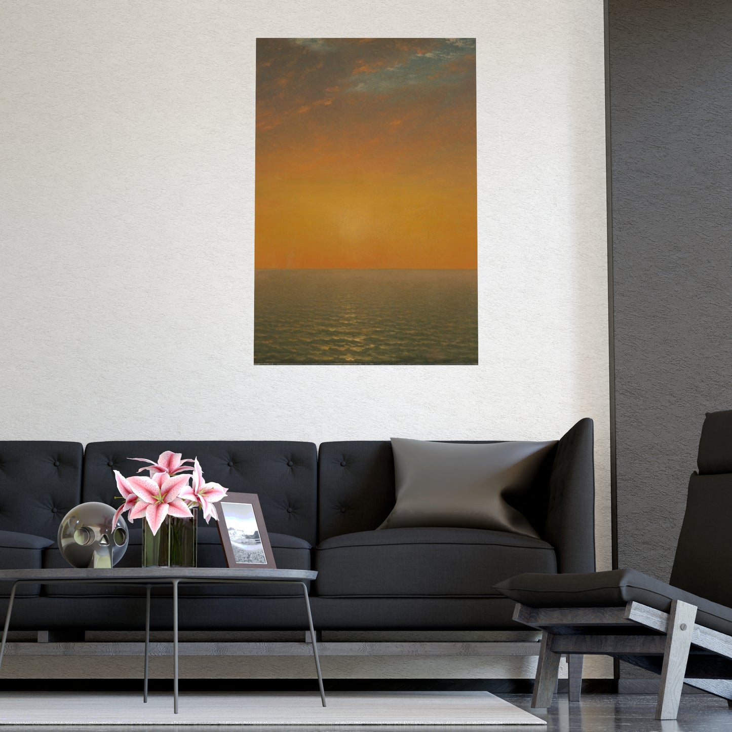 John Frederick Kensett : Sunset on the Sea (1872) - Museum Collection - Fine Art Print