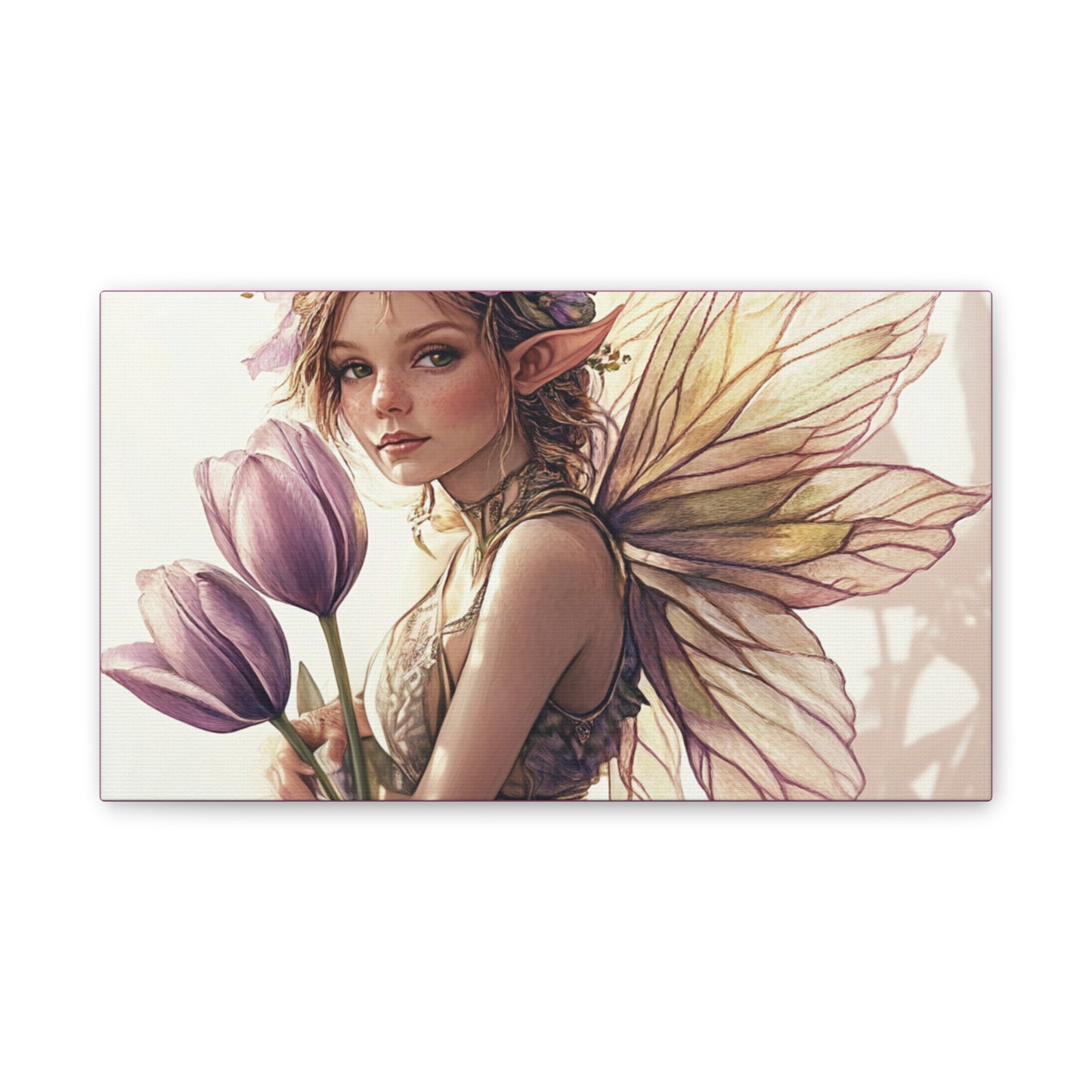 Tuesdays are for Tulips - Flowers & Fairies Collection - Fine Art Print on Canvas