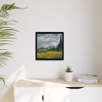 Van Gogh - Wheat Field with Cypresses - Museum Collection - Framed Canvas Print