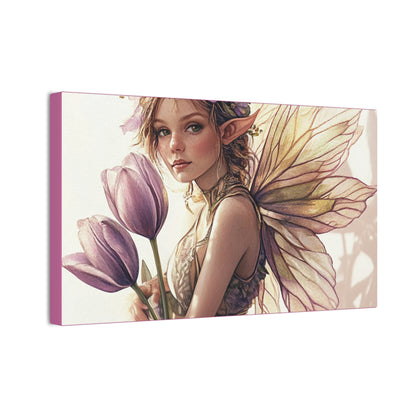 Tuesdays are for Tulips - Flowers & Fairies Collection - Fine Art Print on Canvas