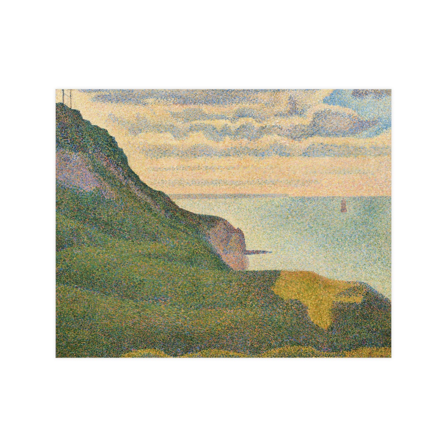 Seascape at Port-en-Bessin Normandy - Seurat Fine Art Poster