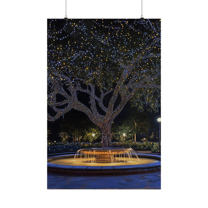 Winter Lights in the Park - Fine Art Print - Poster Print
