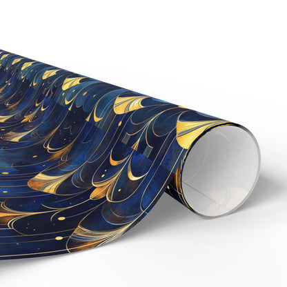 Art Deco Style - Navy & Gold - Art Print Wrapping Papers