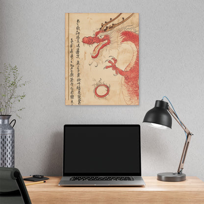 Red Dragon - Year of The Dragon  -  Fine Art Print on Canvas