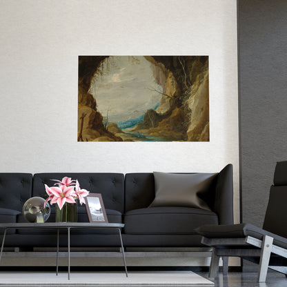 Vista from a Grotto - Romantic Cave Landscape Fine Art Poster