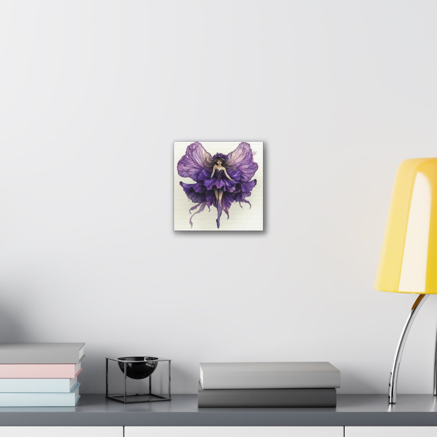 A Violet Affair - Fairies & Flowers Collection - Wall Art - on Canvas