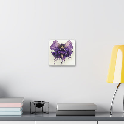A Violet Affair - Fairies & Flowers Collection - Wall Art - on Canvas