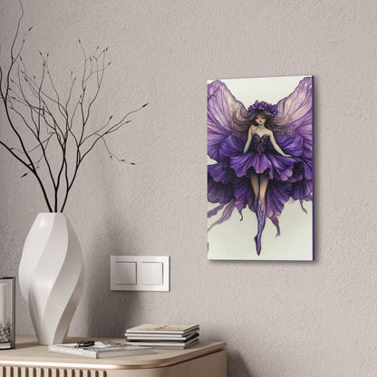A Violet Affair - Fairies & Flowers Collection - Wall Art - on Canvas
