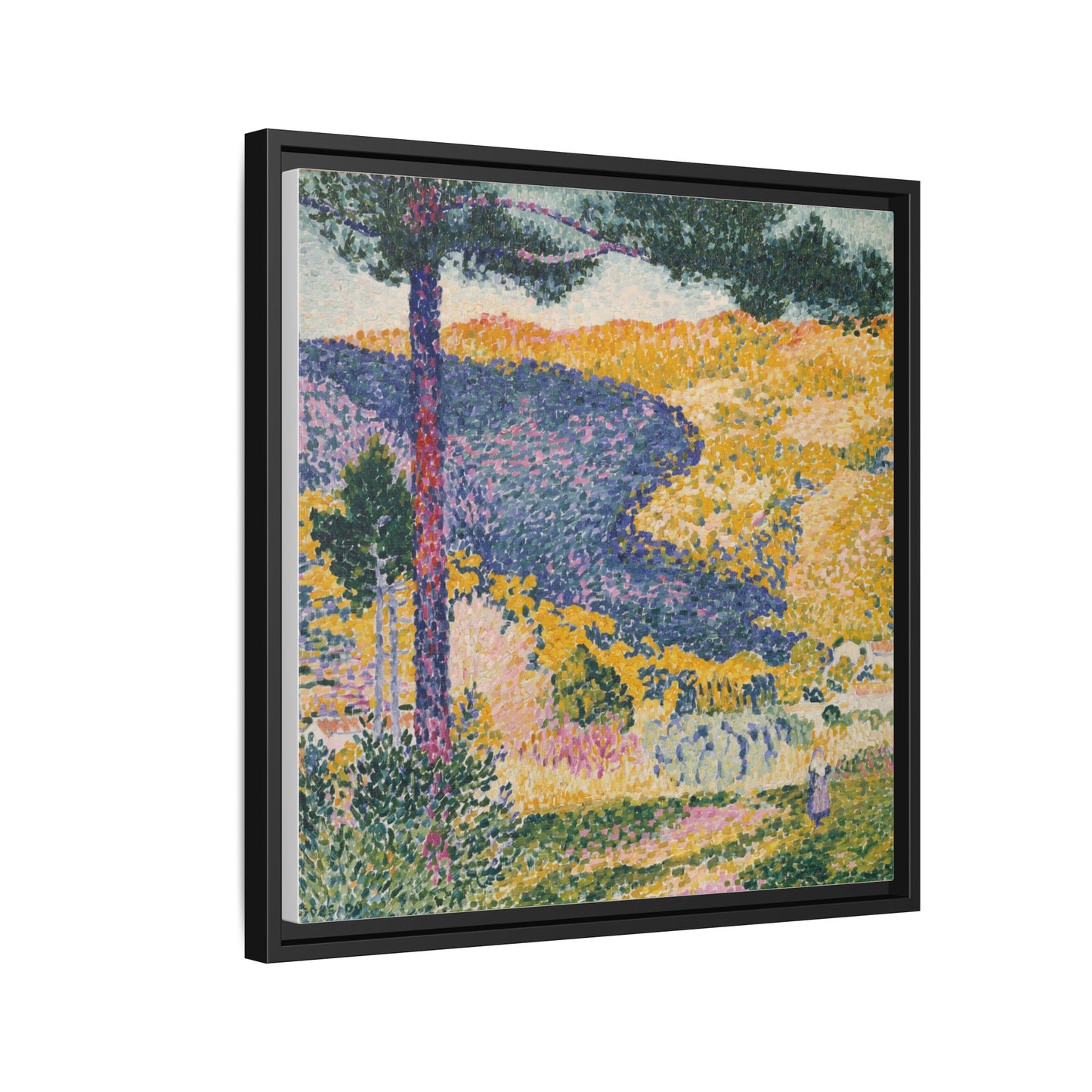 Valley with Fir Shade on the Mountain - Museum Collection - Framed Canvas Print