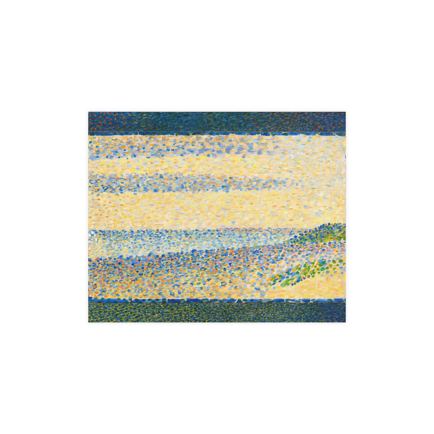 Seascape at Gravelines - Seurat Pointillist Fine Art Poster