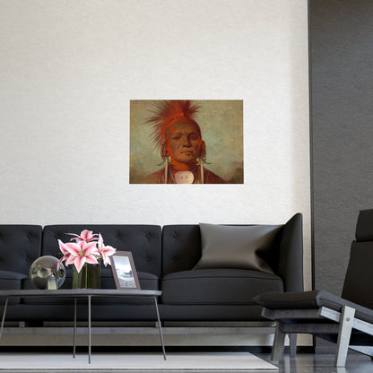 Iowa Medicine Man Portrait - George Catlin - Fine Art Poster