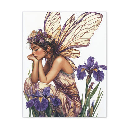 Iris You Were Here - Flowers & Fairies Collection - Fine Art Print on Canvas